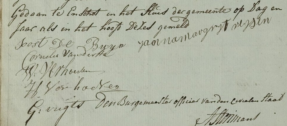 Handtekeningen huwelijksakte