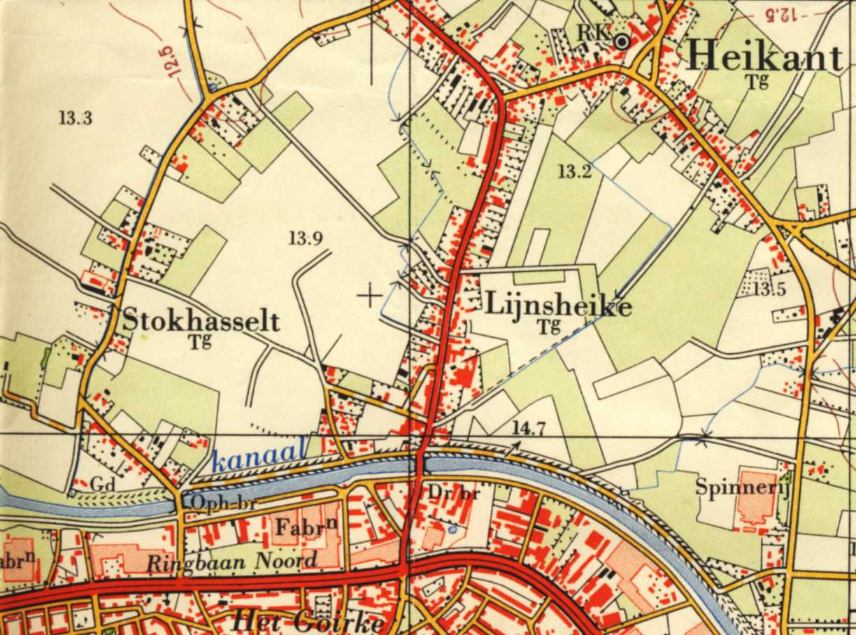 Lijnsheike en omgeving in 1967
