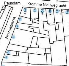 Plattegrond Nieuwegracht 6 en omgeving